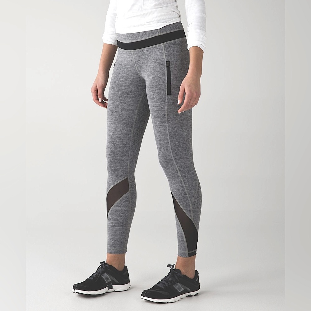 NWOT Lululemon Inspire Tight II (Mesh)
in Slate Space Dye. 
Size 4.